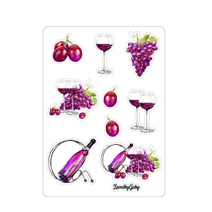 LovedbyGaby stickers red red wine