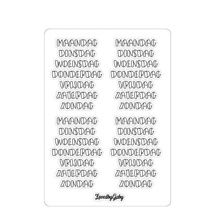 LovedbyGaby bujo week en days