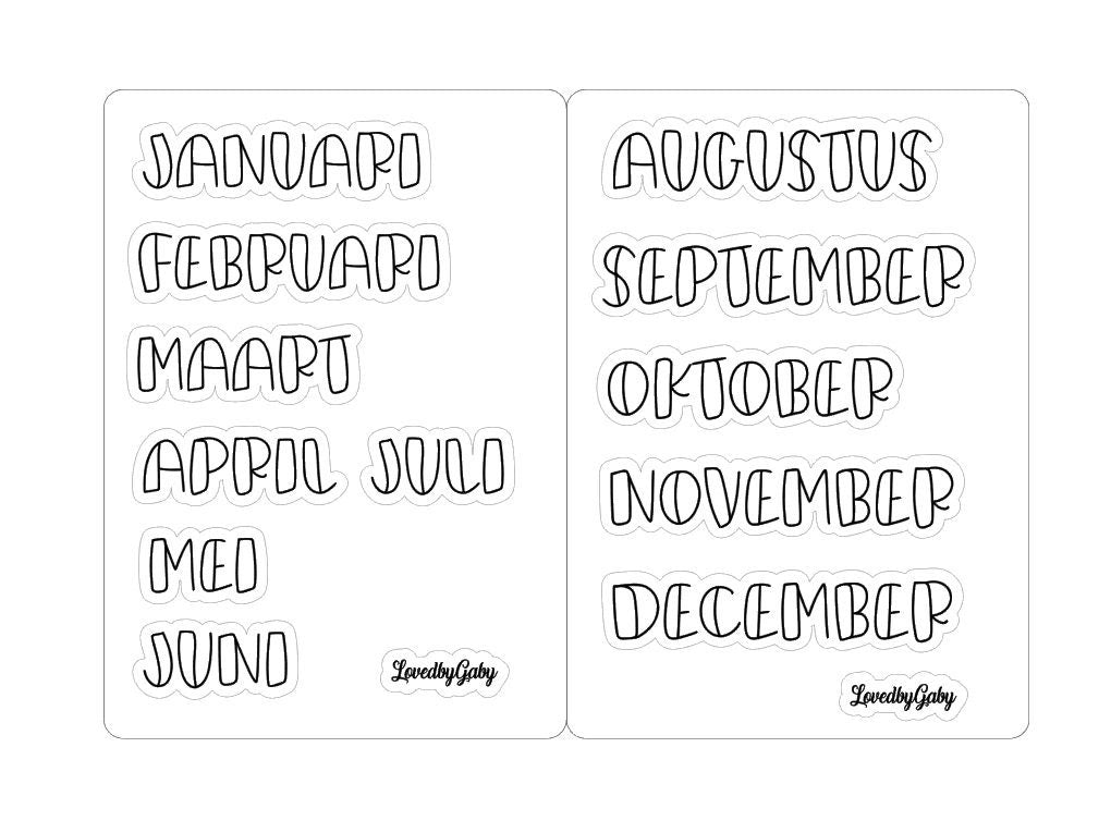 LovedbyGaby bujo monthly stickers big