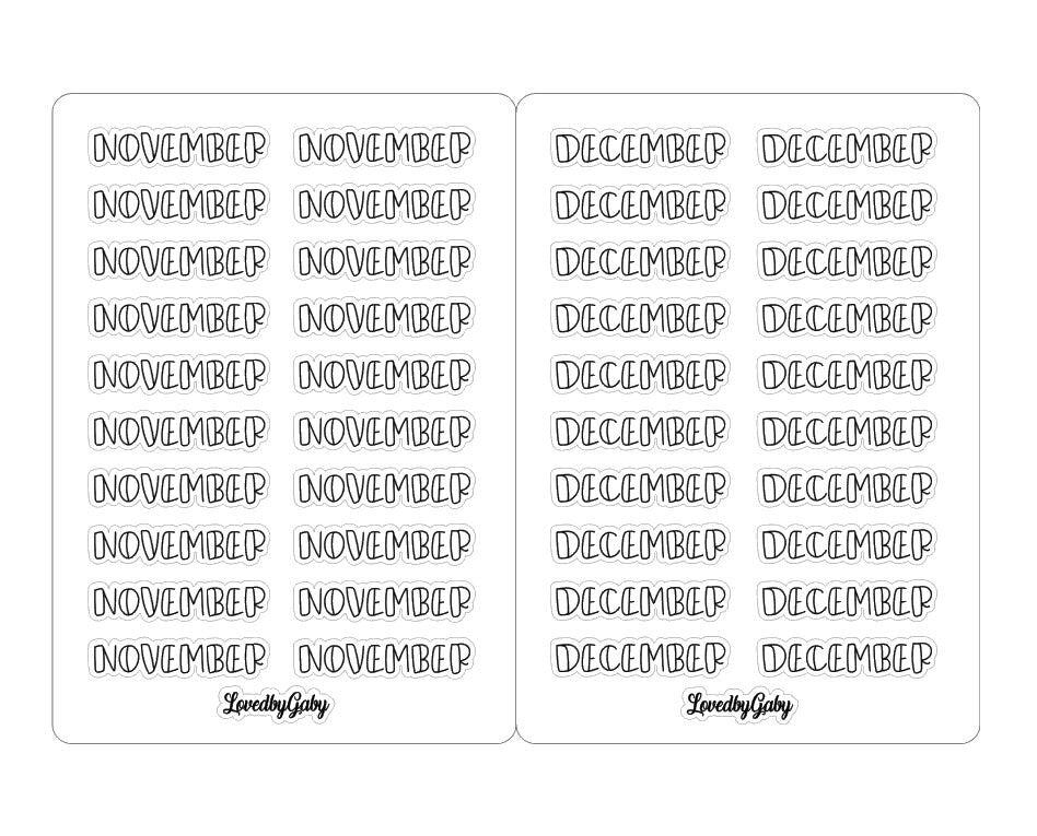 LovedbyGaby bujo monthly stickers 1