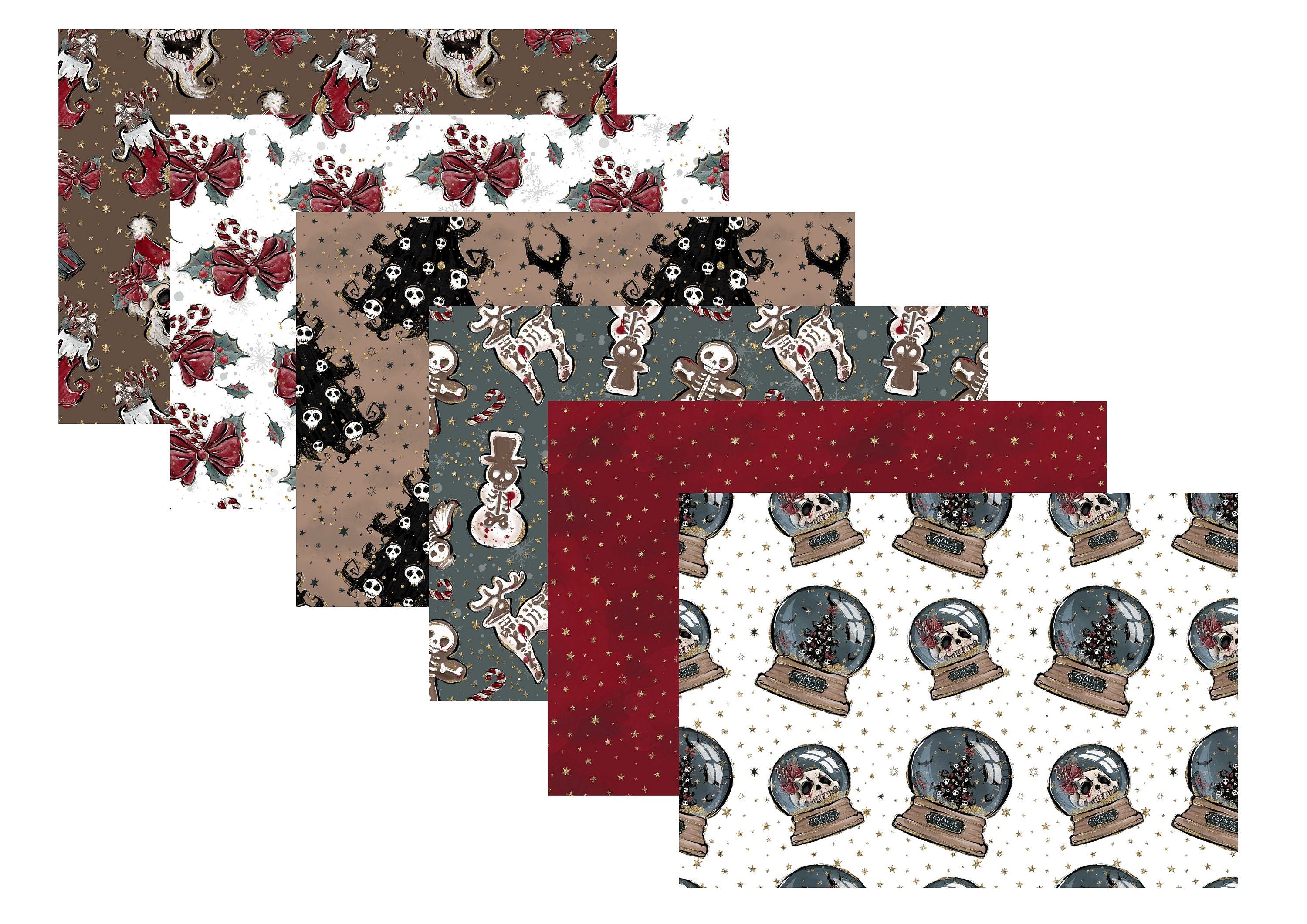 LovedbyGaby A4 scrapbookpaper kit "creepy christmas"