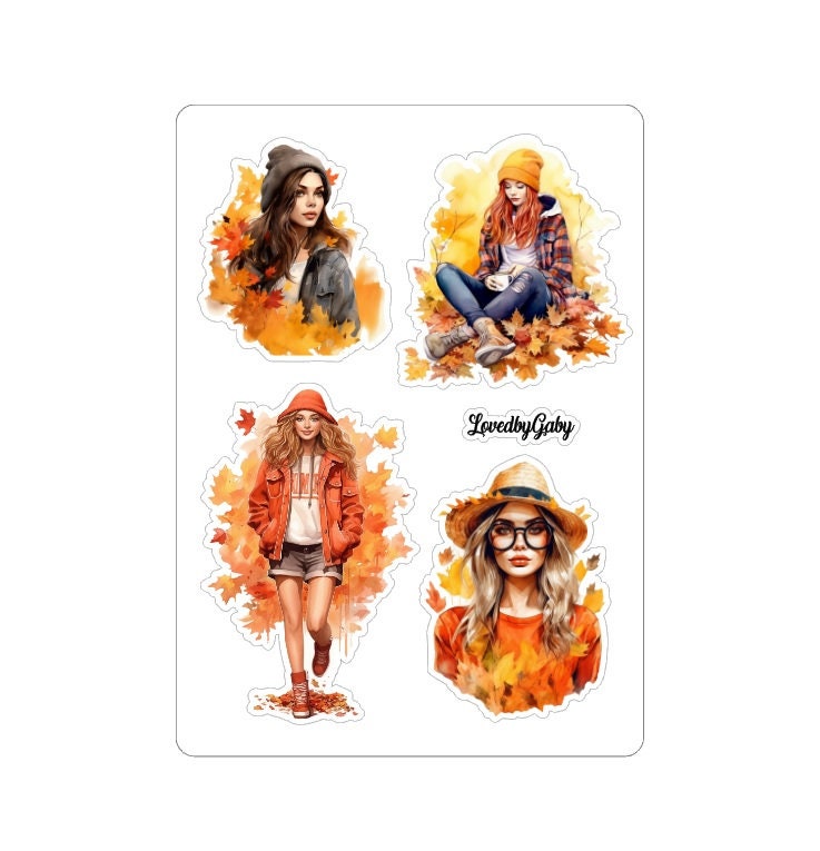 LovedbyGaby stickers leaves girls
