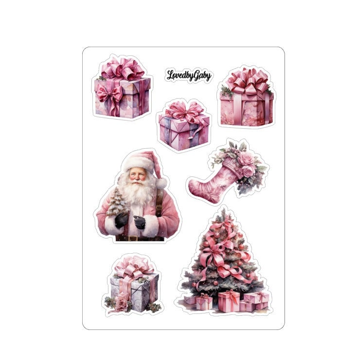 LovedbyGaby stickers "pink christmas"