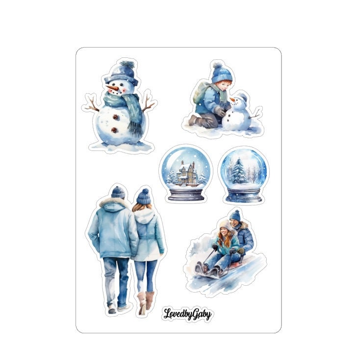 LovedbyGaby stickers blue winter