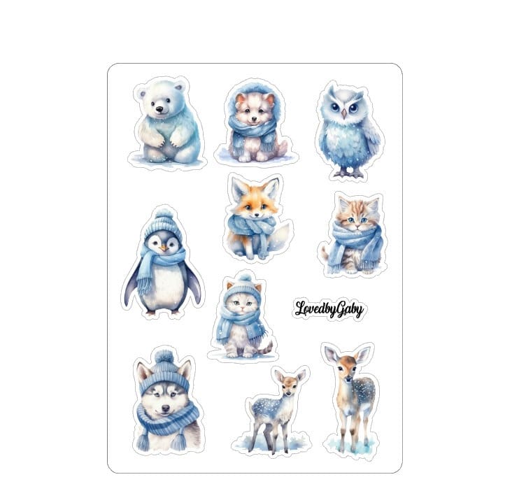 LovedbyGaby stickers blue winter