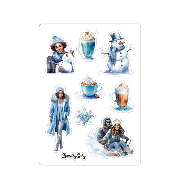 LovedbyGaby stickers blue winter