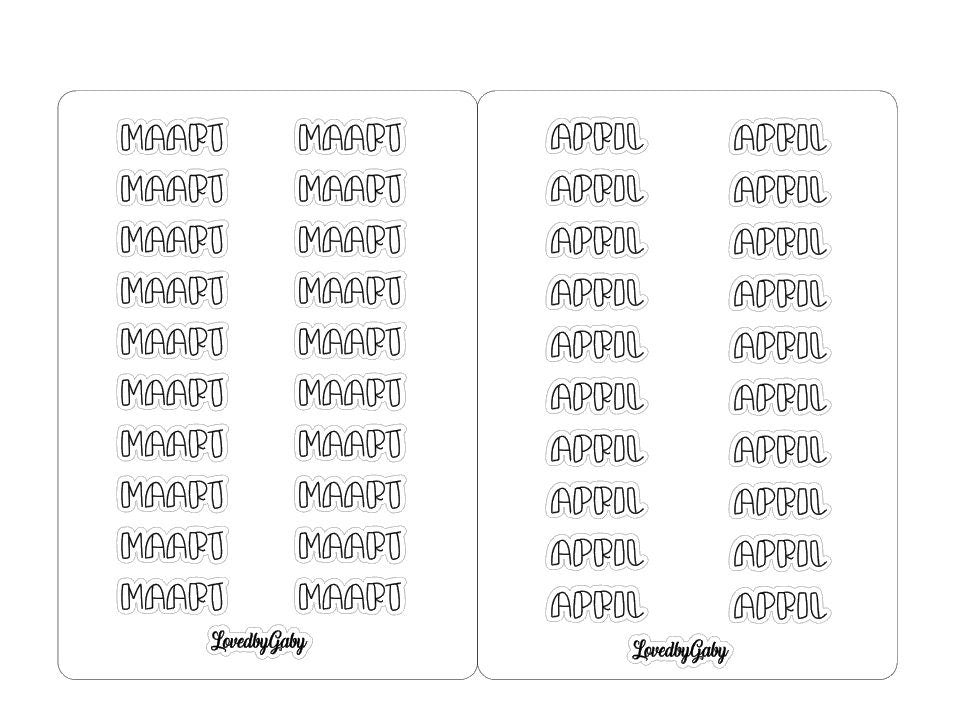 LovedbyGaby bujo monthly stickers 1