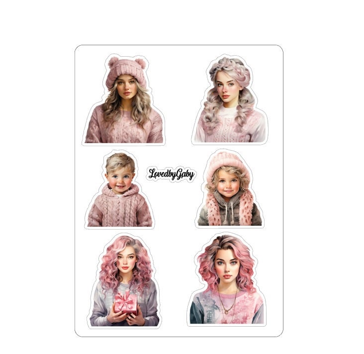 LovedbyGaby stickers "pink christmas"