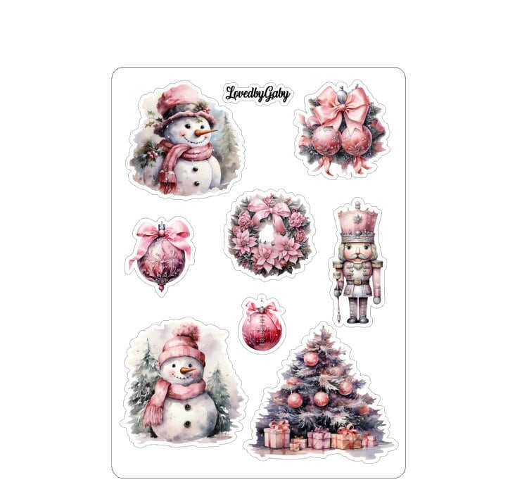 LovedbyGaby stickers "pink christmas"