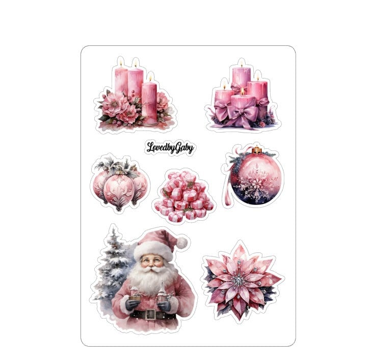 LovedbyGaby stickers "pink christmas"