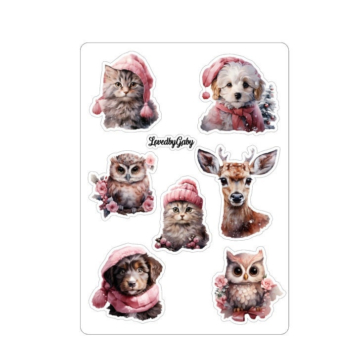 LovedbyGaby stickers "pink christmas"