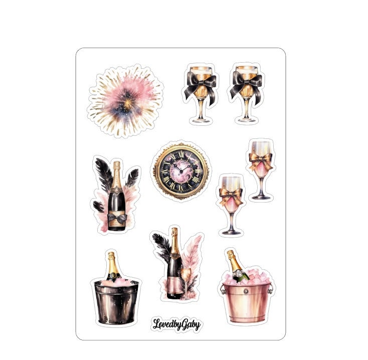 LovedbyGaby stickers New Years eve party