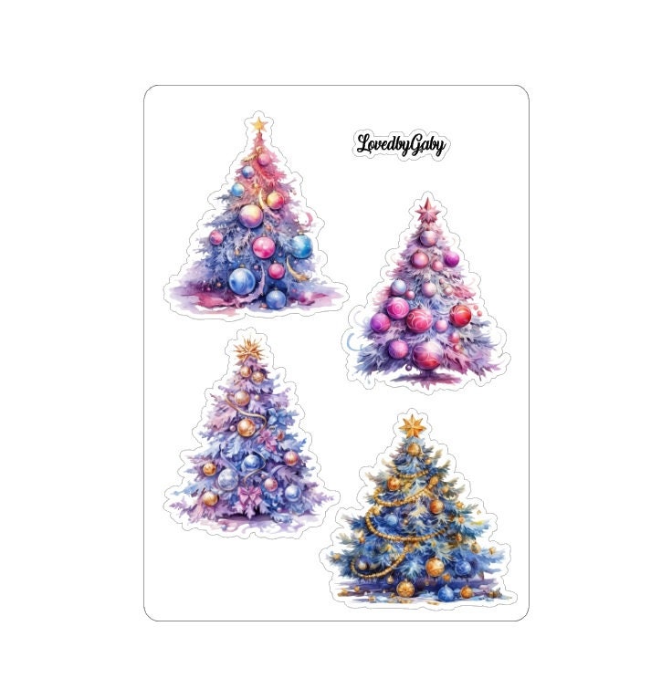 LovedbyGaby stickers Christmas trees