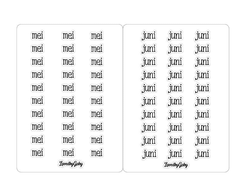LovedbyGaby bujo stickers monthly 2