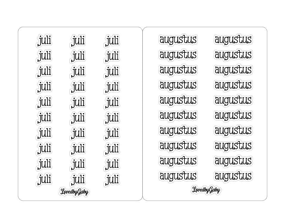 LovedbyGaby bujo stickers monthly 2