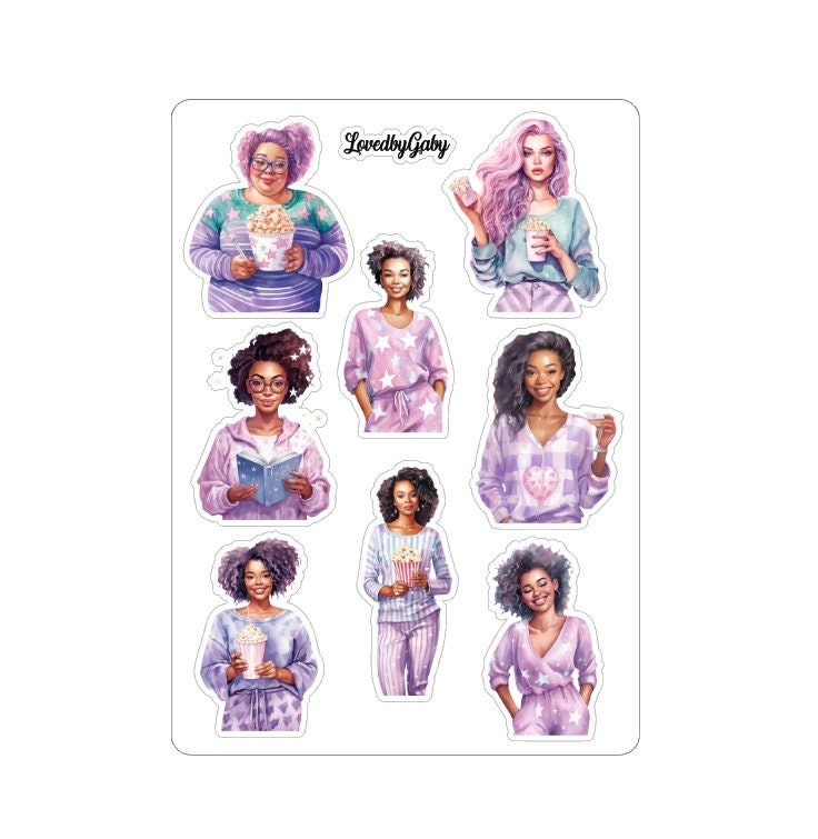 LovedbyGaby stickers "Pyjama party"