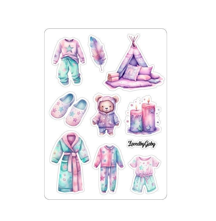 LovedbyGaby stickers "Pyjama party"