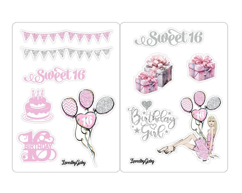 LovedbyGaby stickers "Sweet 16"