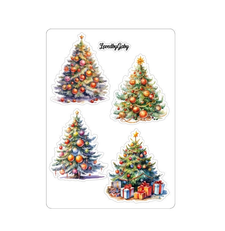 LovedbyGaby stickers Christmas trees