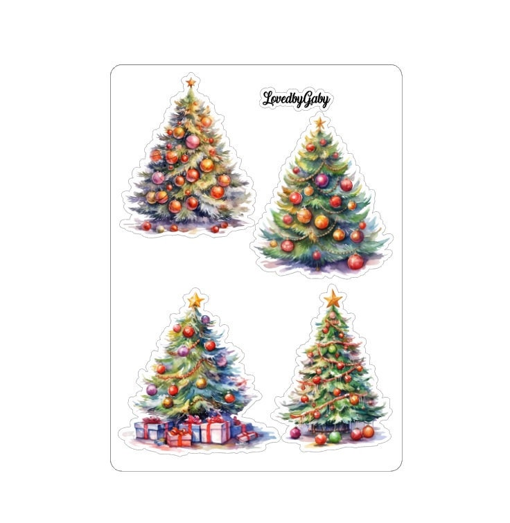 LovedbyGaby stickers Christmas trees
