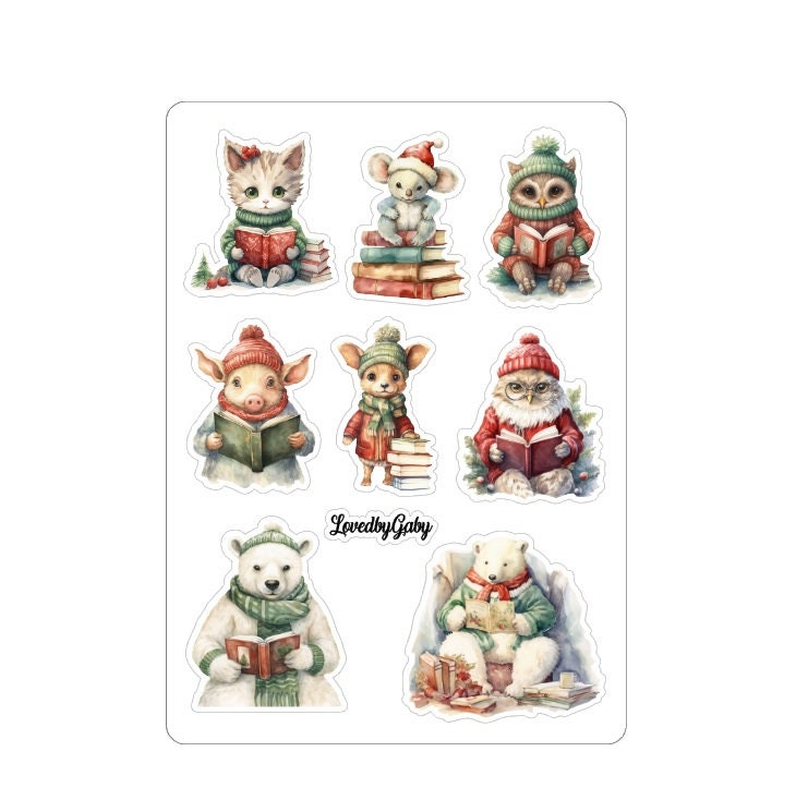 LovedbyGaby stickers winter reading