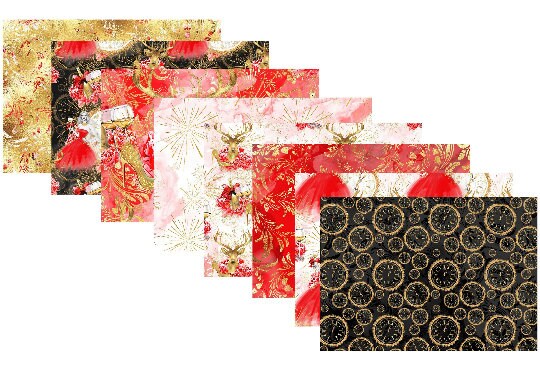 LovedbyGaby A4 scrapbook paperset "New Year"