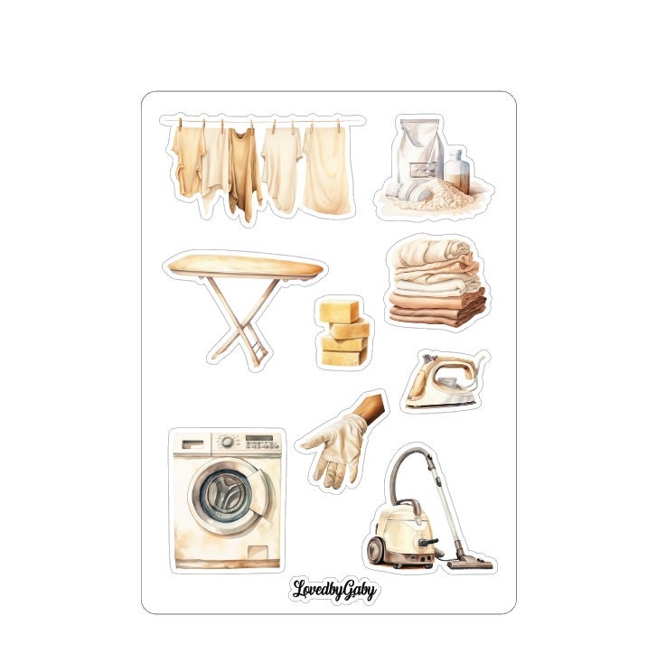 LovedbyGaby stickers Laundry