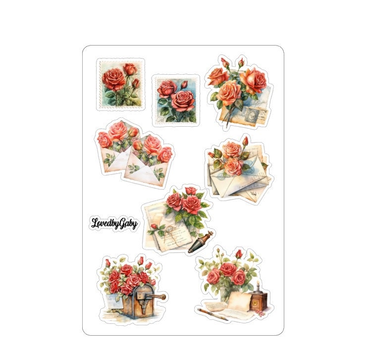 LovedbyGaby stickers Happymail and writing