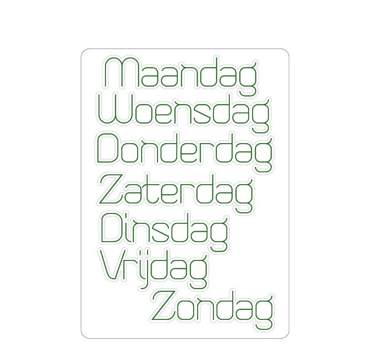 LovedbyGaby bujo stickers week groot kleur