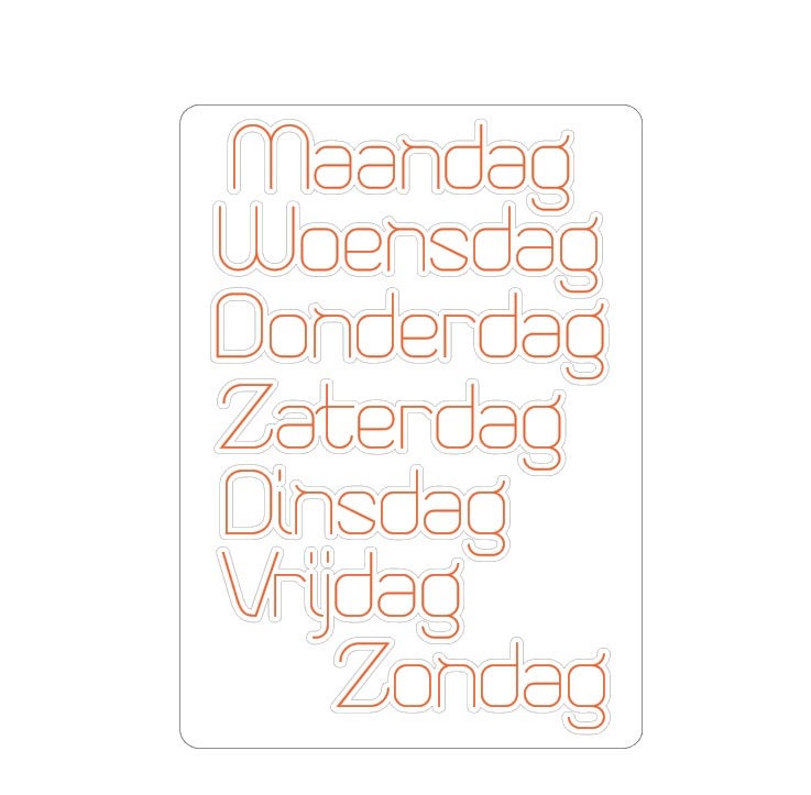 LovedbyGaby bujo stickers week groot kleur