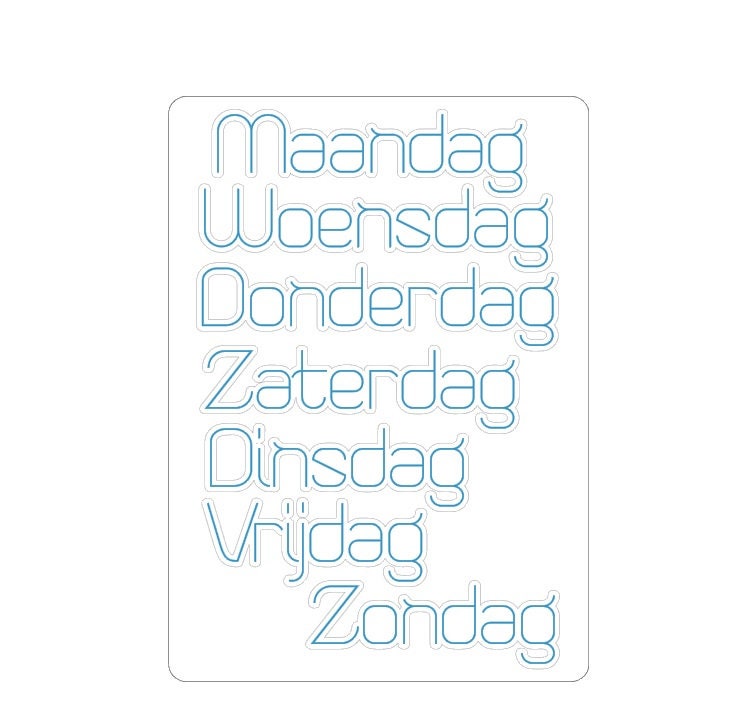 LovedbyGaby bujo stickers week groot kleur