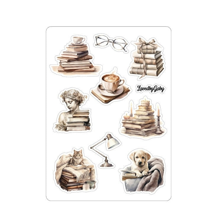 LovedbyGaby stickers Bookworm