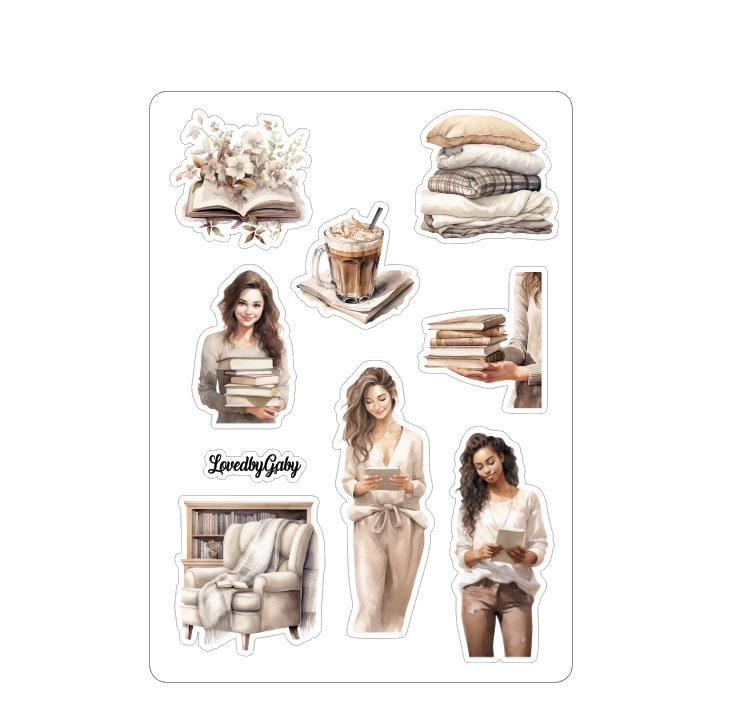 LovedbyGaby stickers Bookworm