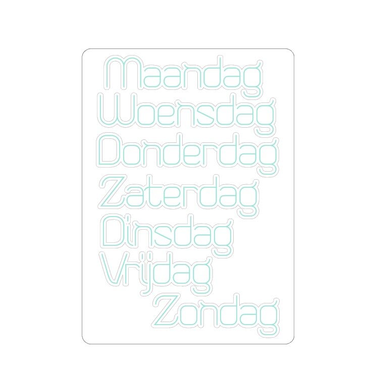 LovedbyGaby bujo stickers week groot kleur