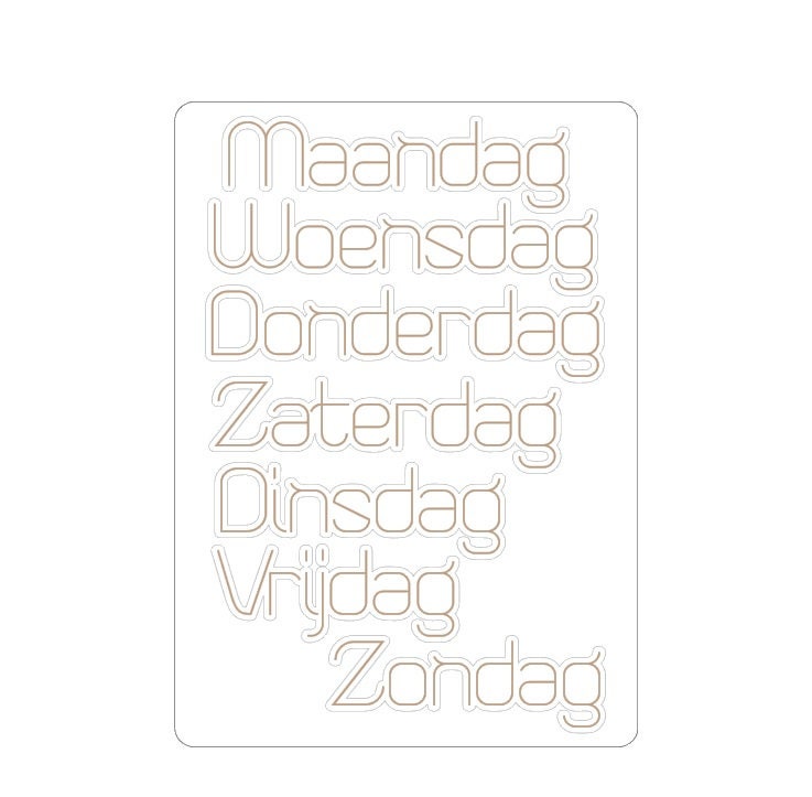 LovedbyGaby bujo stickers week groot kleur