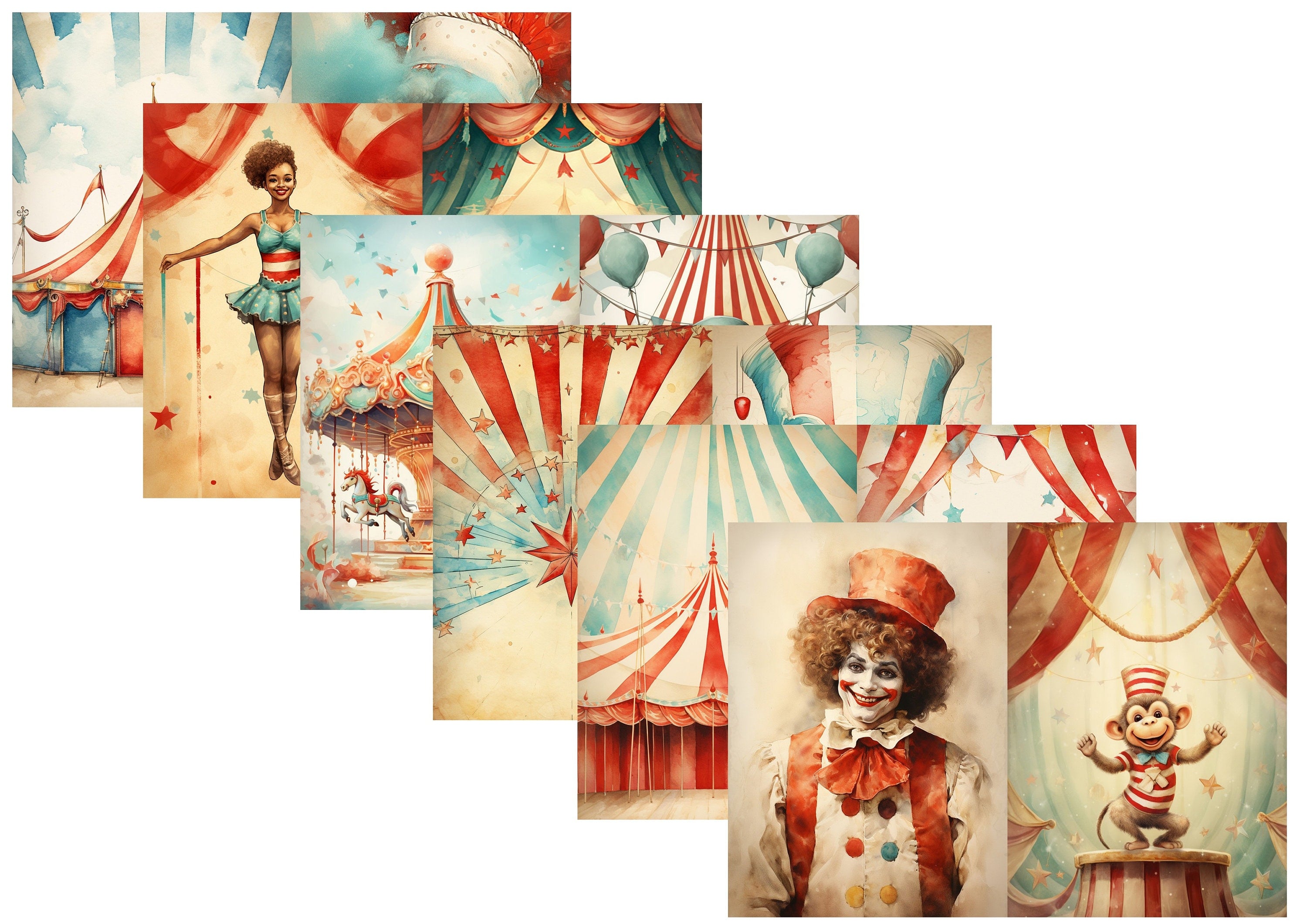 LovedbyGaby A4 journalpaper set Circus