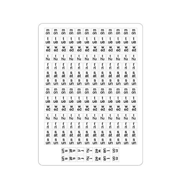 LovedbyGaby stickers square numbers and days