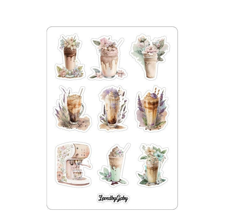 LovedbyGaby stickers iced coffee