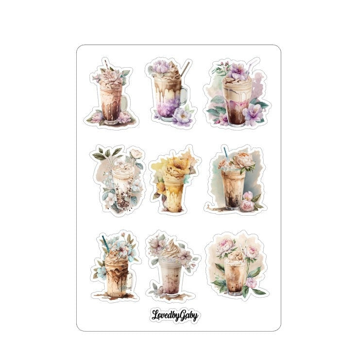 LovedbyGaby stickers iced coffee