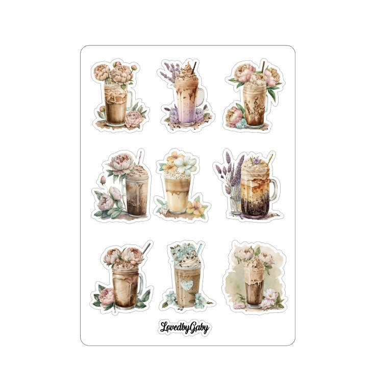 LovedbyGaby stickers iced coffee