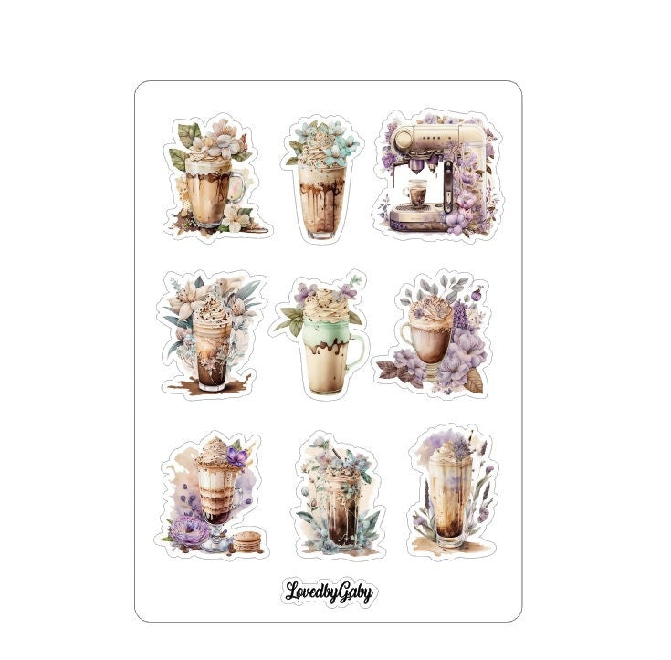 LovedbyGaby stickers iced coffee