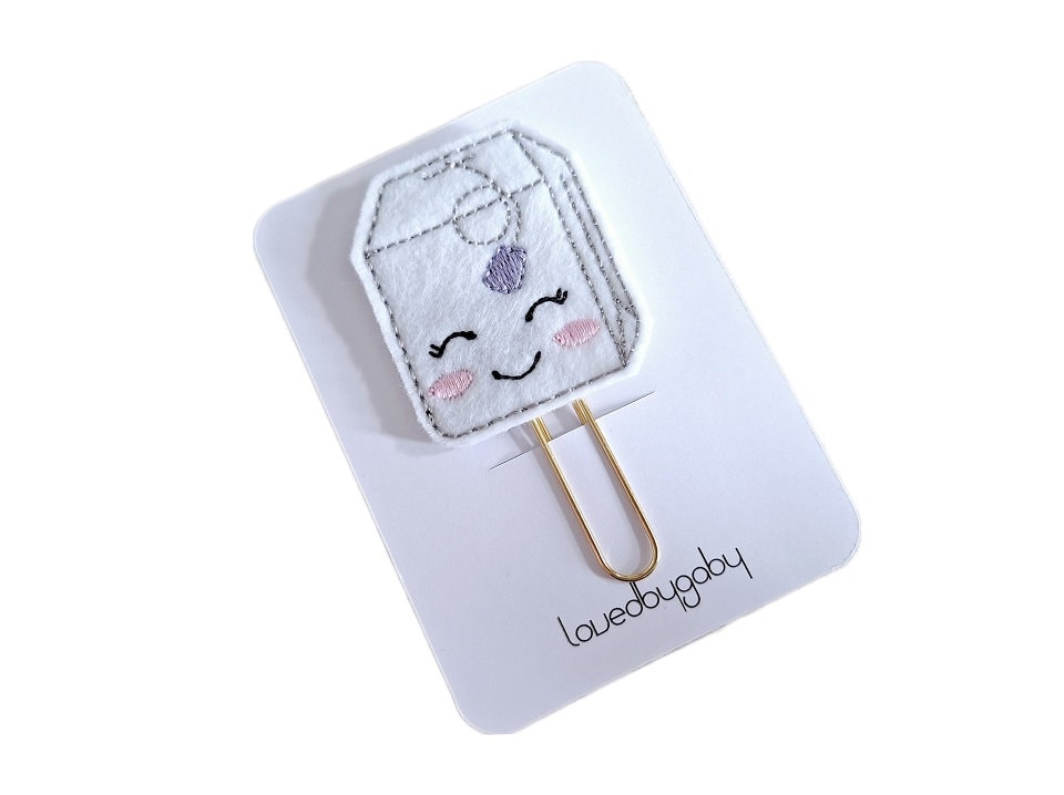 LovedbyGaby paperclips reindeer, hot cocoa and snowman