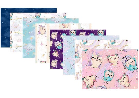 LovedbyGaby A4 journalpaperset Pastel owls