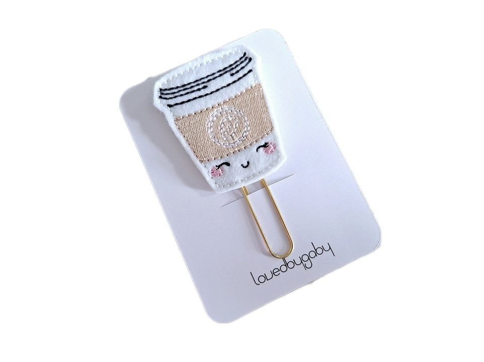 LovedbyGaby paperclips reindeer, hot cocoa and snowman