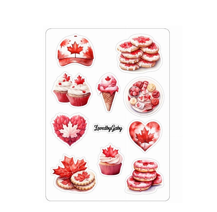 LovedbyGaby stickers Canada day