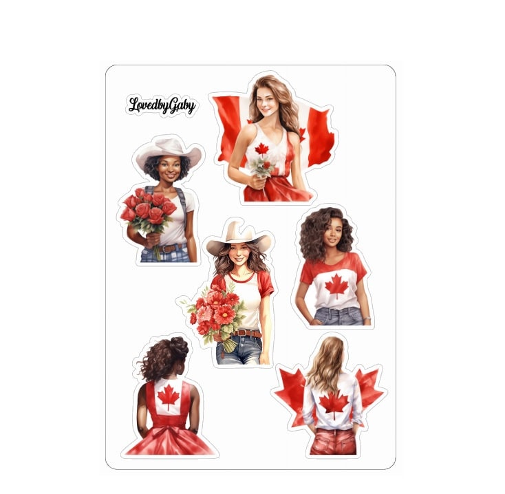 LovedbyGaby stickers Canada day