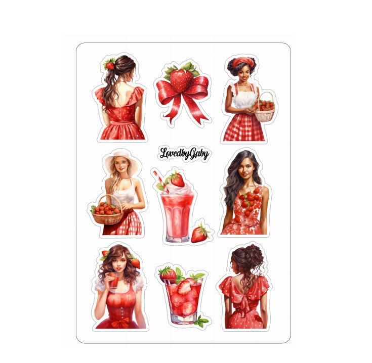 LovedbyGaby stickers Strawberry