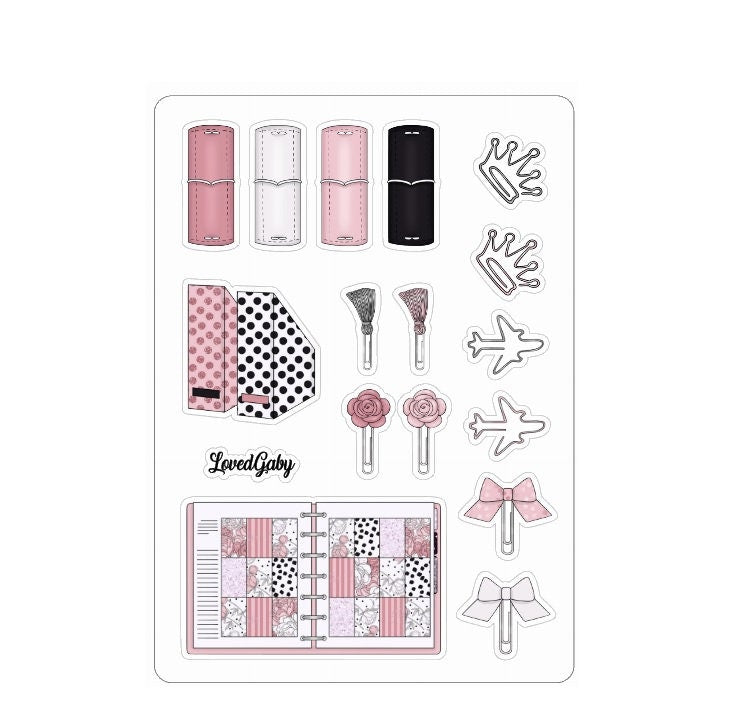 LovedbyGaby stickers Stationery pink