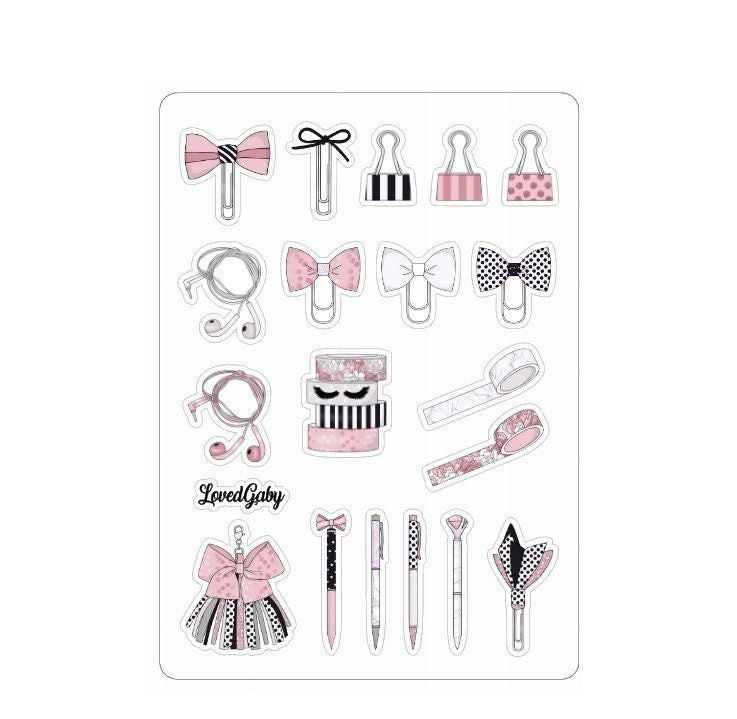LovedbyGaby stickers Stationery pink