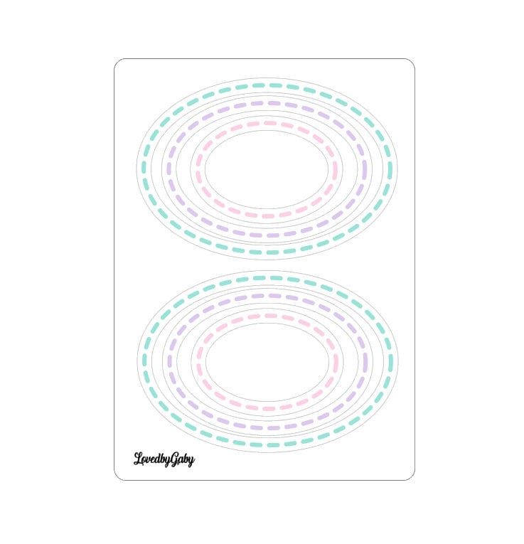 LovedbyGaby stickers "pastel frames"